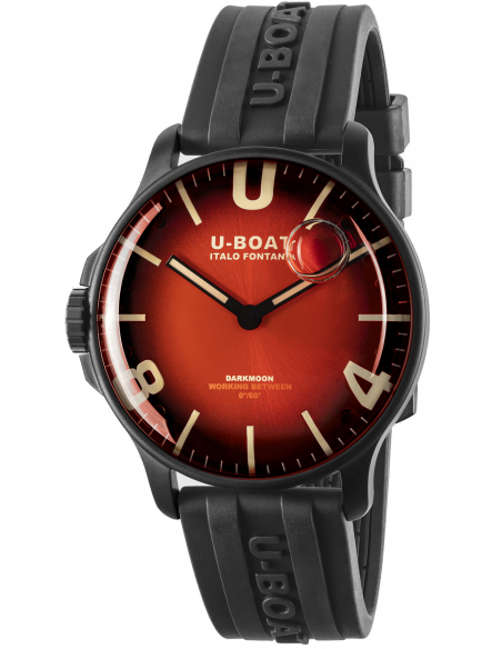 Hodinky U-BOAT Darkmoon 44mm Red IPB Soleil 8697 - 1