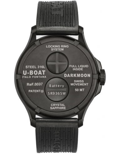 U-BOAT Darkmoon 44mm Rouge IPB Soleil 8697 Montre - 2