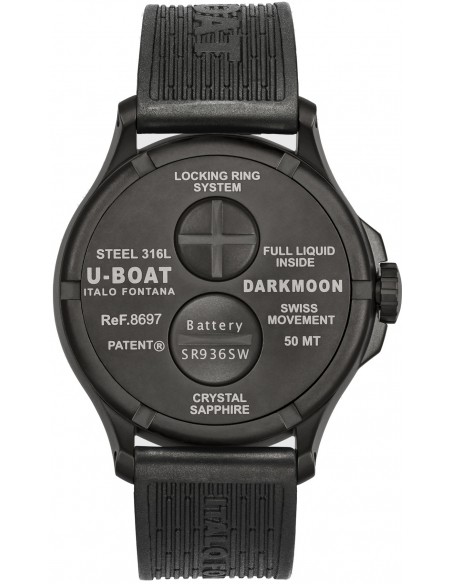 U-BOAT Darkmoon 44mm Red IPB Soleil 8697 Zegarek - 2