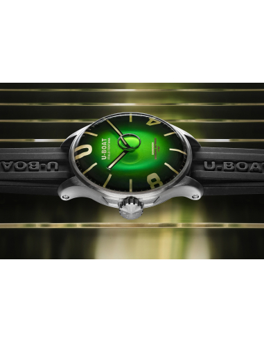 U-BOAT Darkmoon 44mm Green SS Soleil 8702 Zegarek - 3