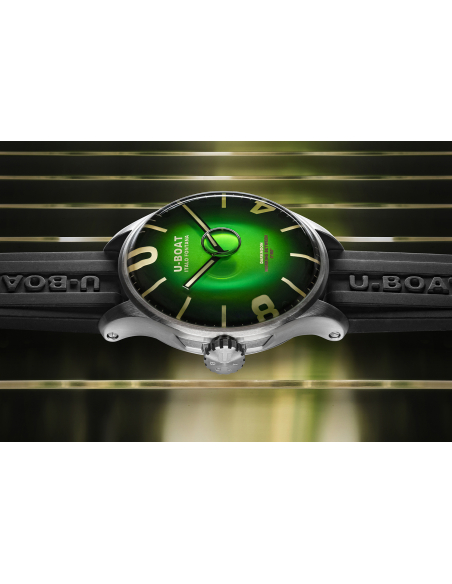 U-BOAT Darkmoon 44mm Vert SS Soleil 8702 Montre - 3