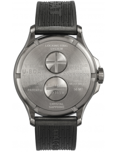 U-BOATダークムーン 44mm レッド SS 8465/A ウォッチ - 2