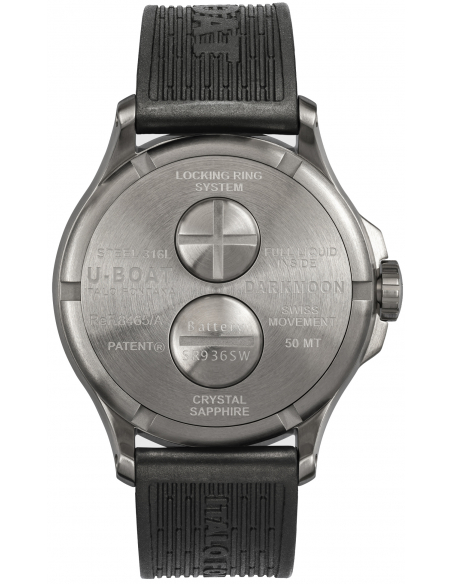 U-BOATダークムーン 44mm レッド SS 8465/A ウォッチ - 2