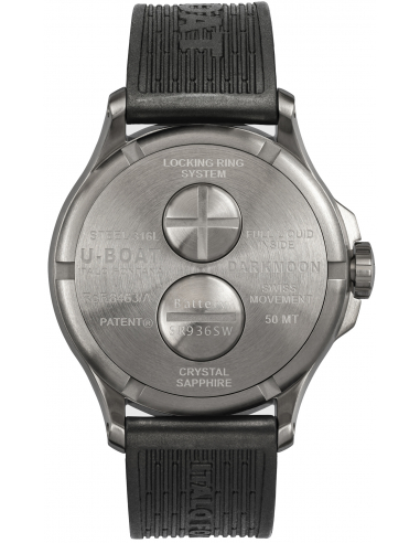 U-BOAT Darkmoon 44mm SS 8463/A Montre - 2
